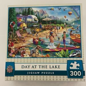 New DAY AT THE LAKE 300 Pc Jigsaw Puzzle Adrian Chesterman Artist MasterPieces